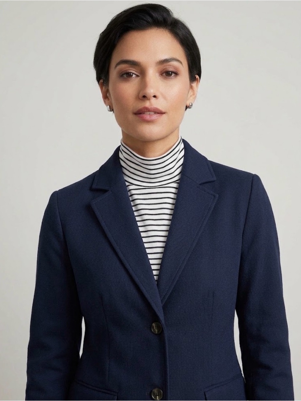 Extra Large Detachable Dicky, Half Mock Turtleneck - Picture 2 of 6